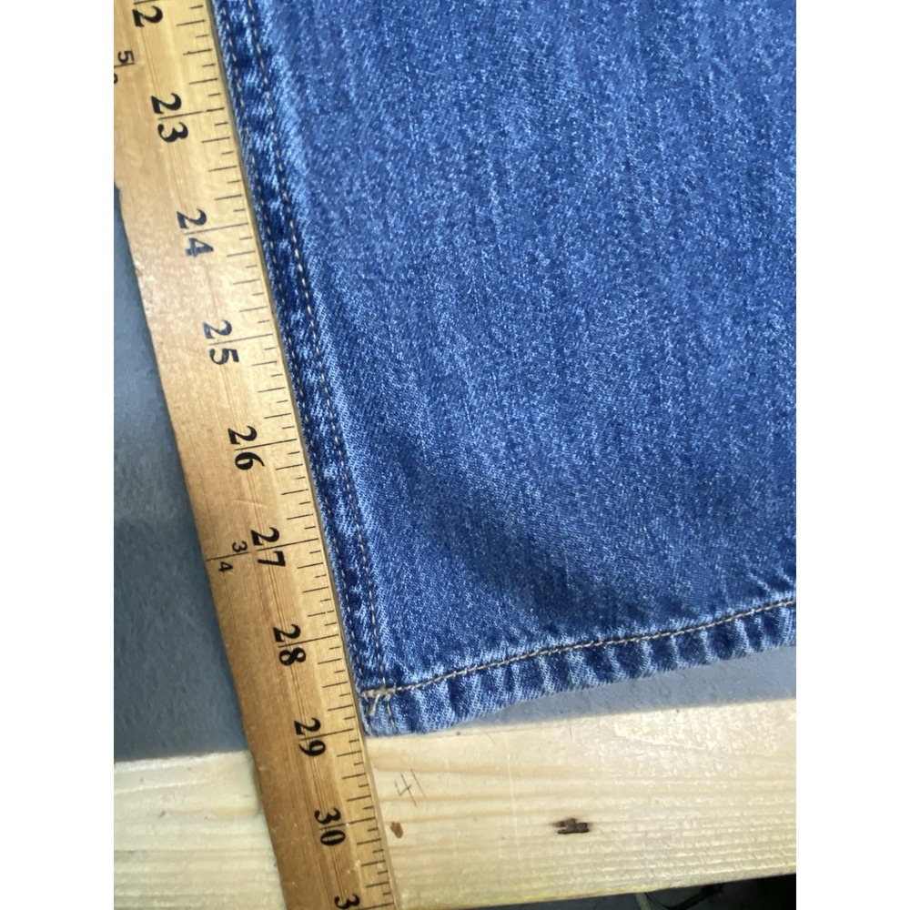 NWT Zenana Women's Size 31 High Rise Wide Leg Baggy Jeans Whiskered Med Wash - Picture 3 of 13